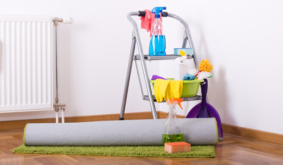 Photo of cleaning supplies